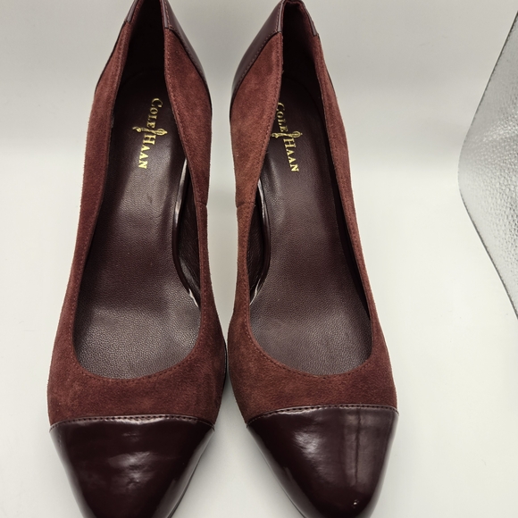 Cole Haan Maroon Suede Heels - Picture 2 of 14